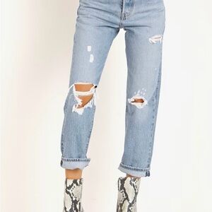 Distressed Light Blue Women's Jeans